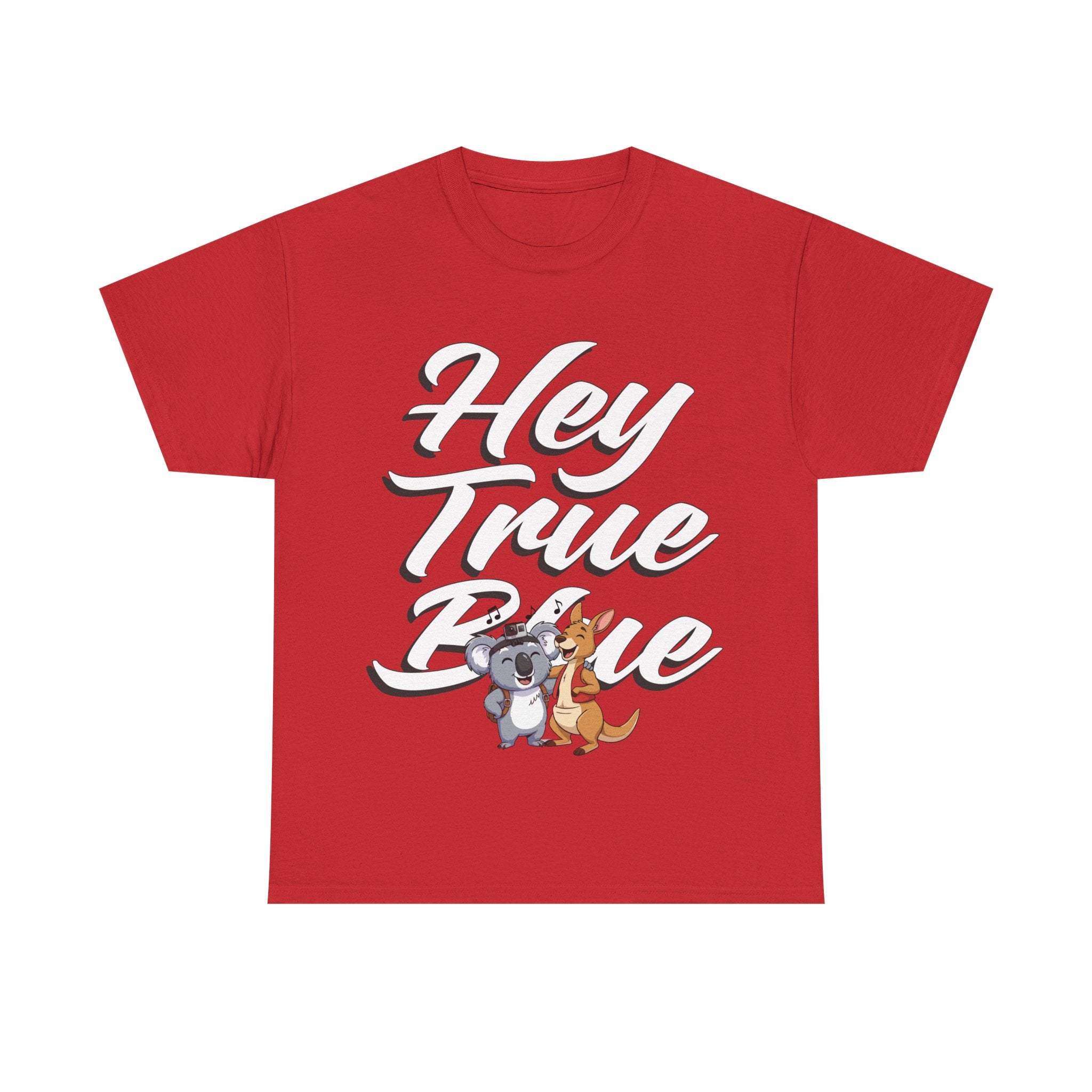 True Blue Olly & Kangaroo Unisex T-Shirt 🦘🎶 - Cute Animal Graphic T-Shirt, Animal Lover Gift, Casual Wear, Everyday Comfort
