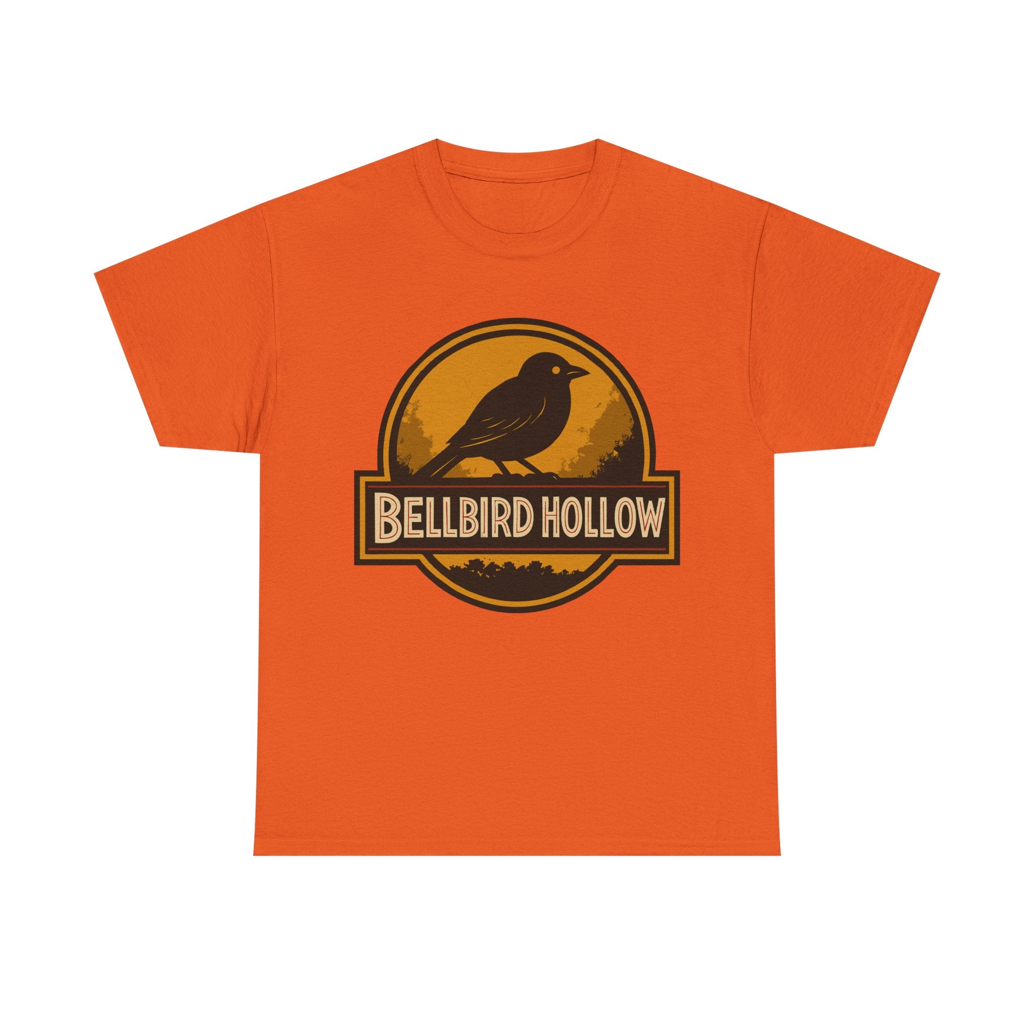 🐦🔥 Bellbird Hollow – Vintage Crest Tee 🌅🌲 (Unisex Heavy Cotton)