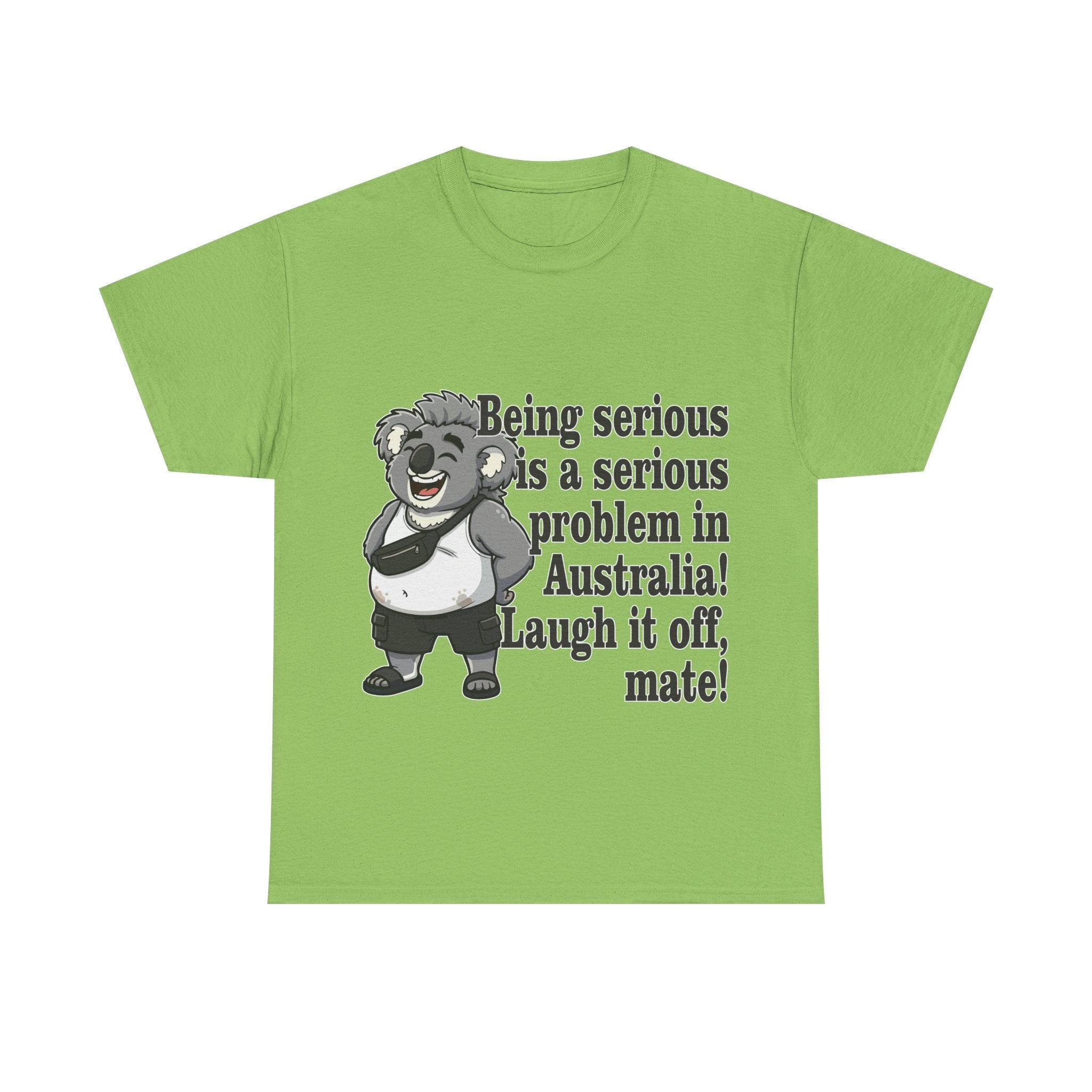 👕 Bellbird Hollow Tee "Gaz's "Laugh It Off, Mate!" 🐨  (Unisex Heavy Cotton)