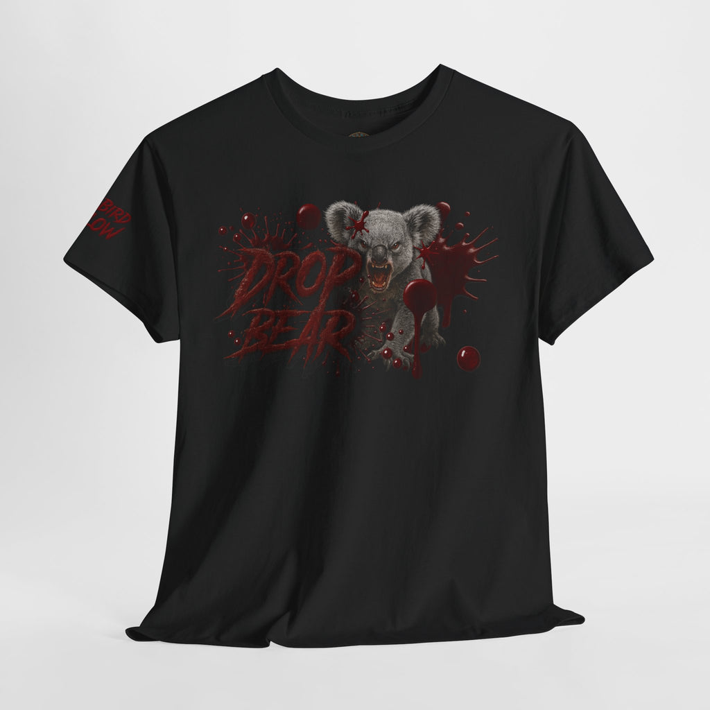 🔥🩸 Bellbird Hollow Tee – Drop Bear - Black Edition 🩸🔥 (Unisex Heavy Cotton)