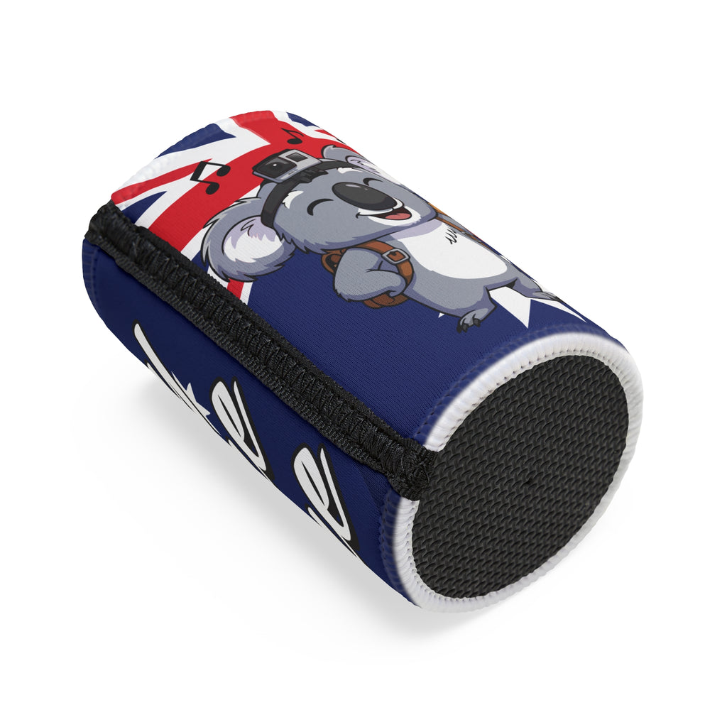 True Blue Aussie Flag Stubby Cooler 🇦🇺🎶, Beer Cooler, Drink Koozie, Party Accessory, Gift for Friends, Outdoor Celebrations