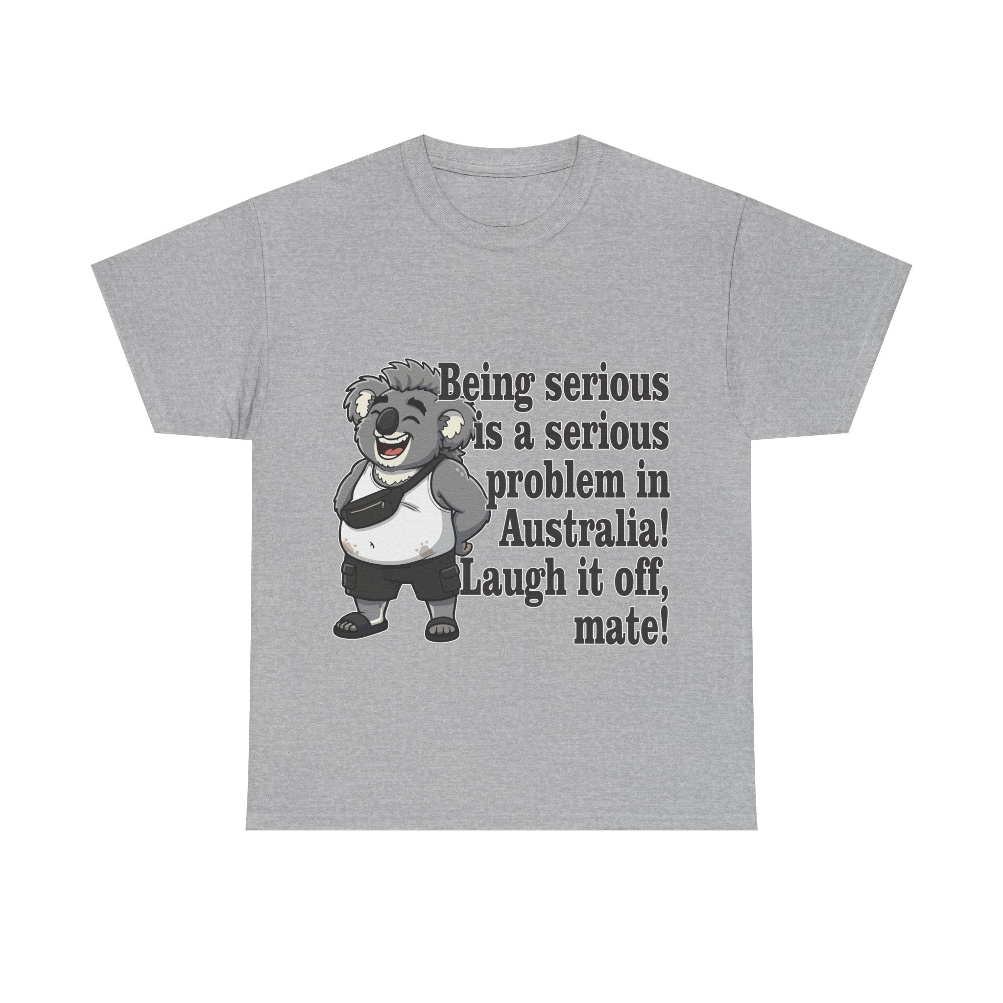 👕 Bellbird Hollow Tee "Gaz's "Laugh It Off, Mate!" 🐨  (Unisex Heavy Cotton)