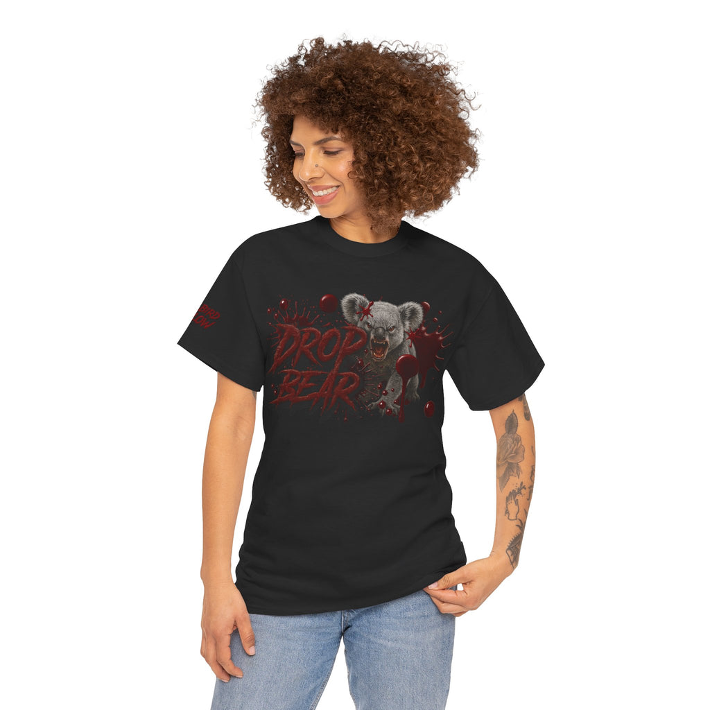 🔥🩸 Bellbird Hollow Tee – Drop Bear - Black Edition 🩸🔥 (Unisex Heavy Cotton)