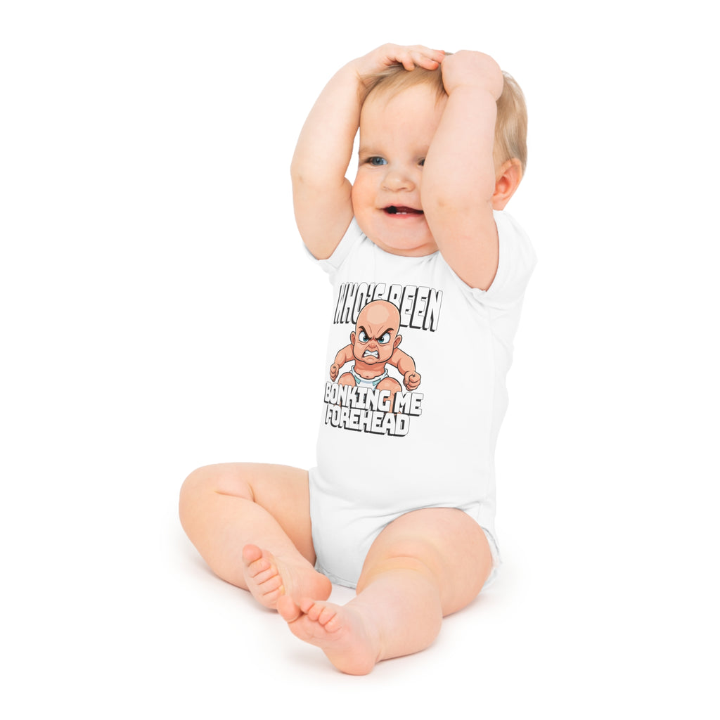 Funny Baby Bodysuit 😂👶 Cute Infant Onesie, Newborn Gift, Baby Shower Outfit, Infant Clothing, Whose Been Bonking Me Forehead