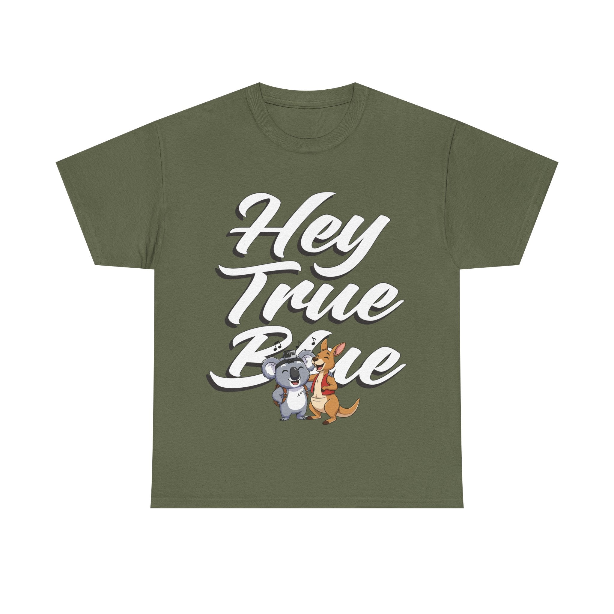 👕 Bellbird Hollow Tee "True Blue Olly & Kangaroo" 🦘🎶 (Unisex Heavy Cotton)