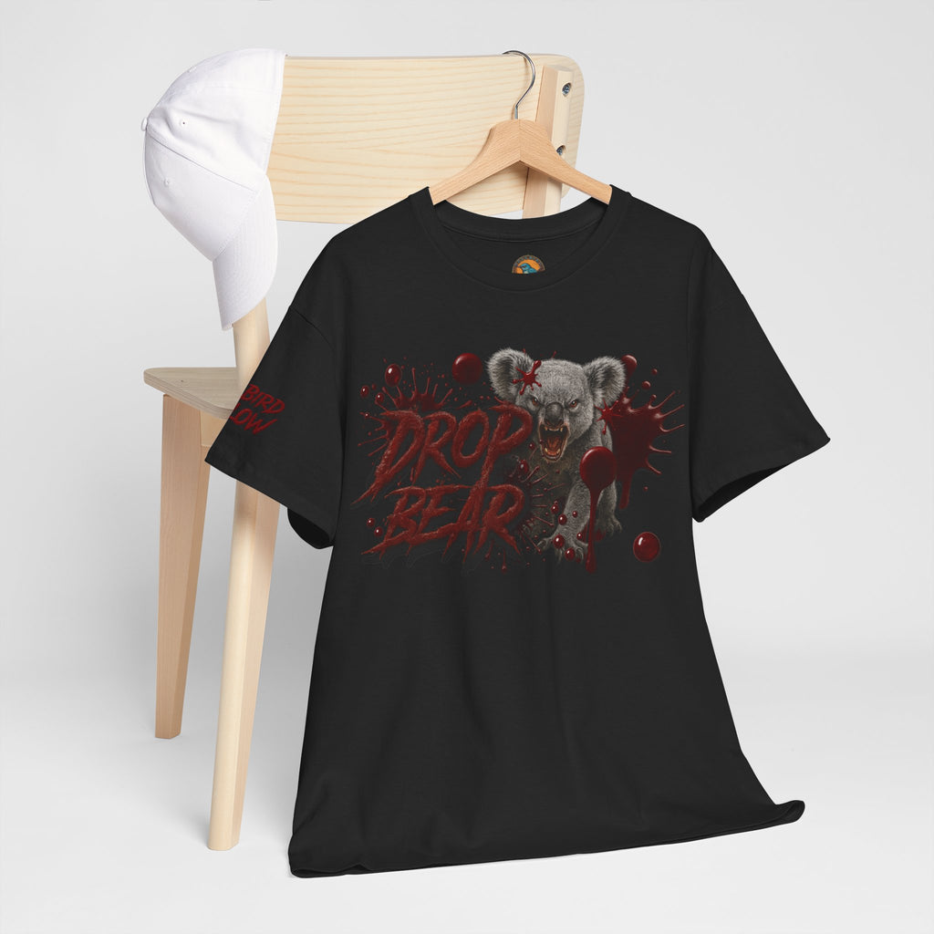 🔥🩸 Bellbird Hollow Tee – Drop Bear - Black Edition 🩸🔥 (Unisex Heavy Cotton)