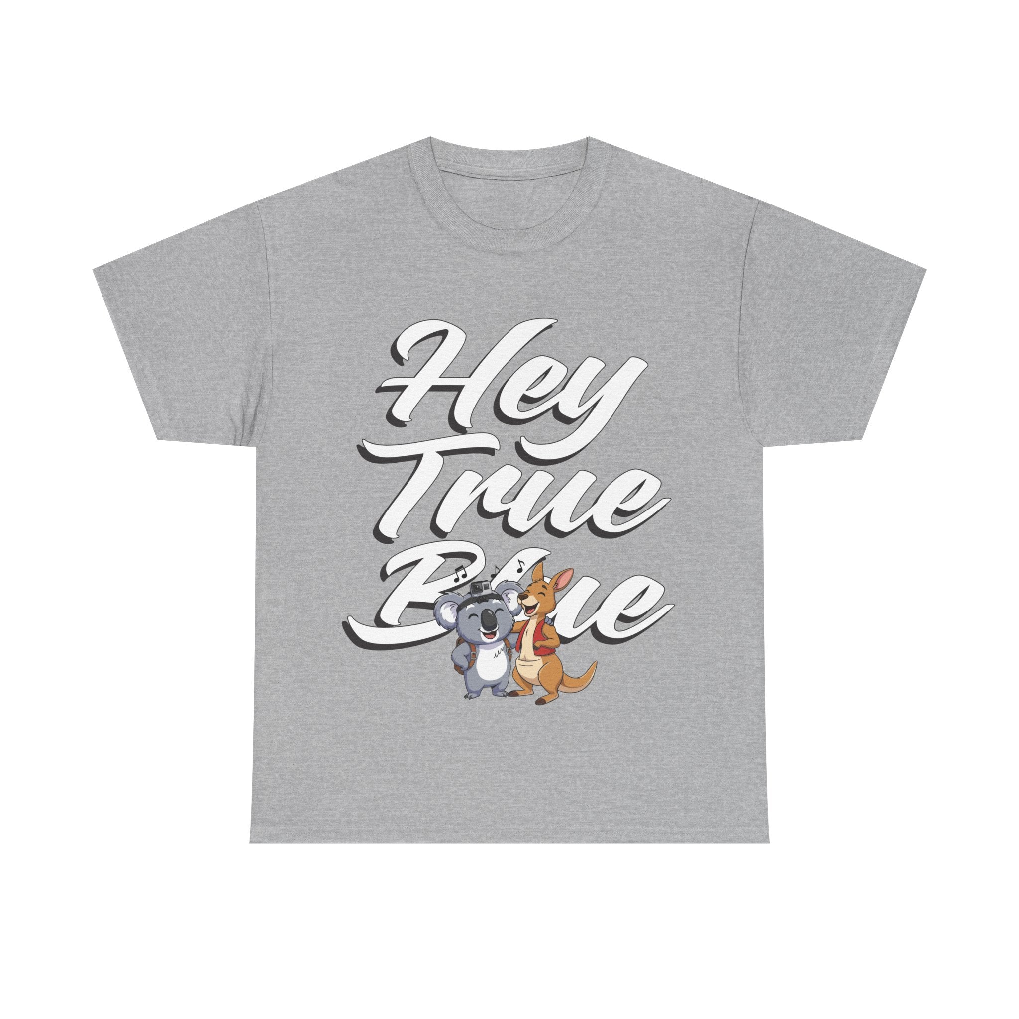 👕 Bellbird Hollow Tee "True Blue Olly & Kangaroo" 🦘🎶 (Unisex Heavy Cotton)