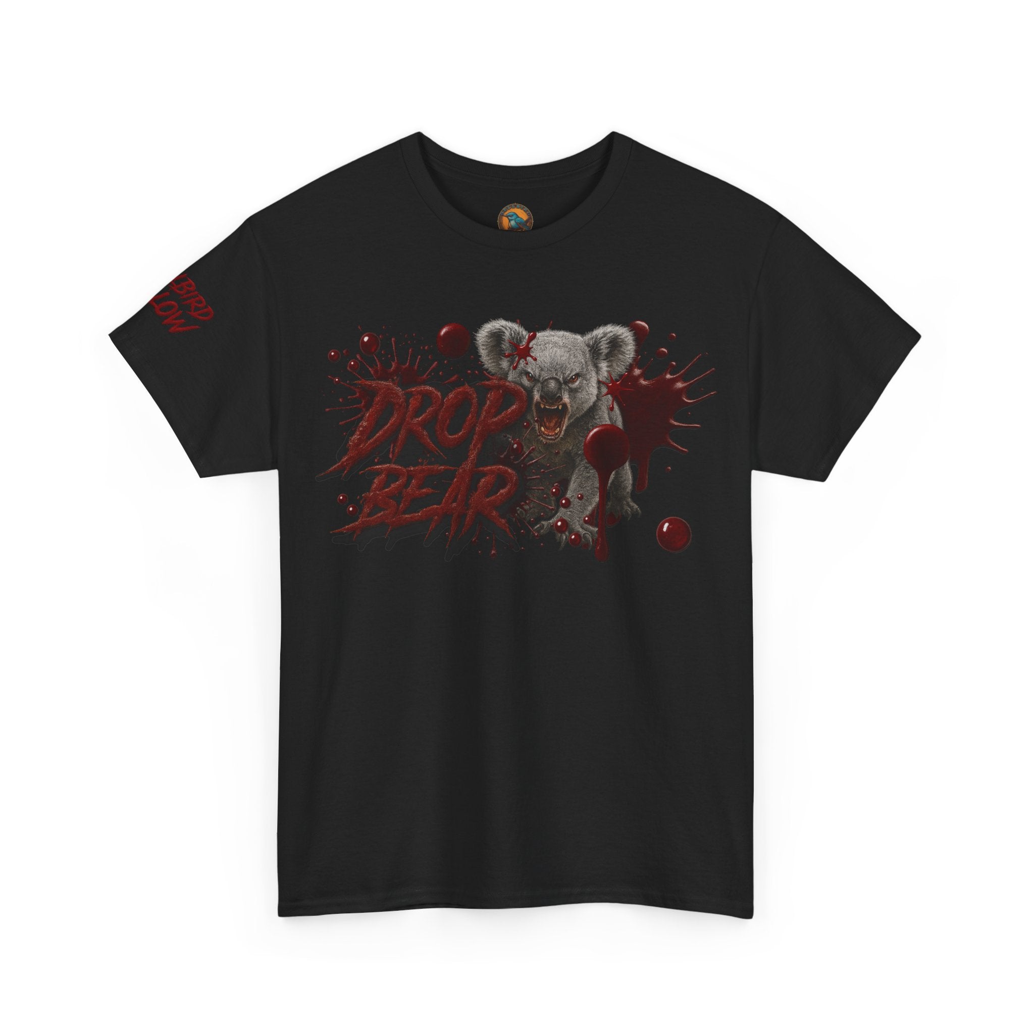 🔥🩸 Bellbird Hollow Tee – Drop Bear - Black Edition 🩸🔥 (Unisex Heavy Cotton)