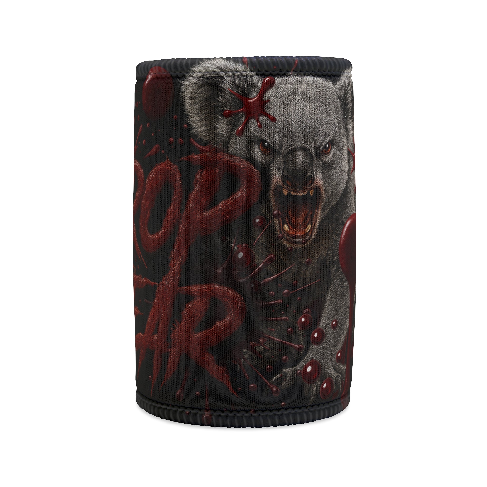 🩸🔥 Bellbird Hollow Stubby Cooler – DROP BEAR - BLACK EDITION 🔥🩸 (Unisex Heavy Cotton)