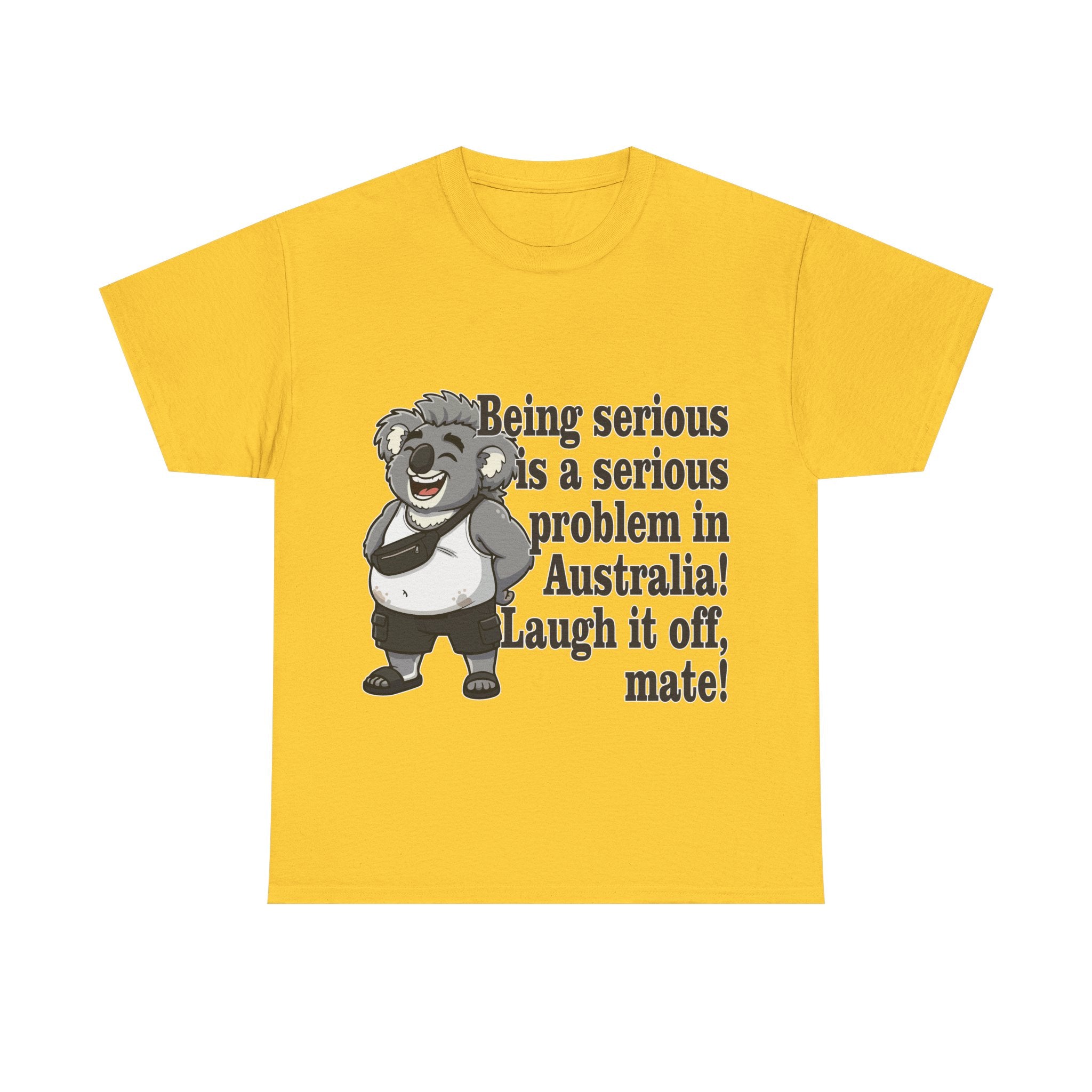 👕 Bellbird Hollow Tee "Gaz's "Laugh It Off, Mate!" 🐨  (Unisex Heavy Cotton)