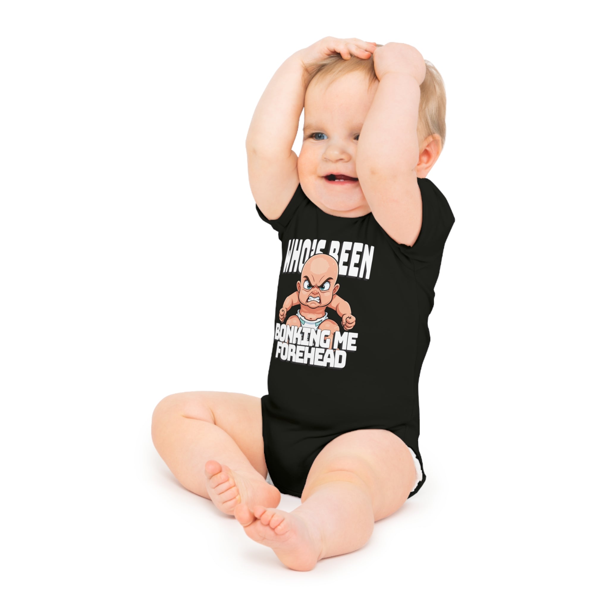 Funny Baby Bodysuit 😂👶 Cute Infant Onesie, Newborn Gift, Baby Shower Outfit, Infant Clothing, Whose Been Bonking Me Forehead