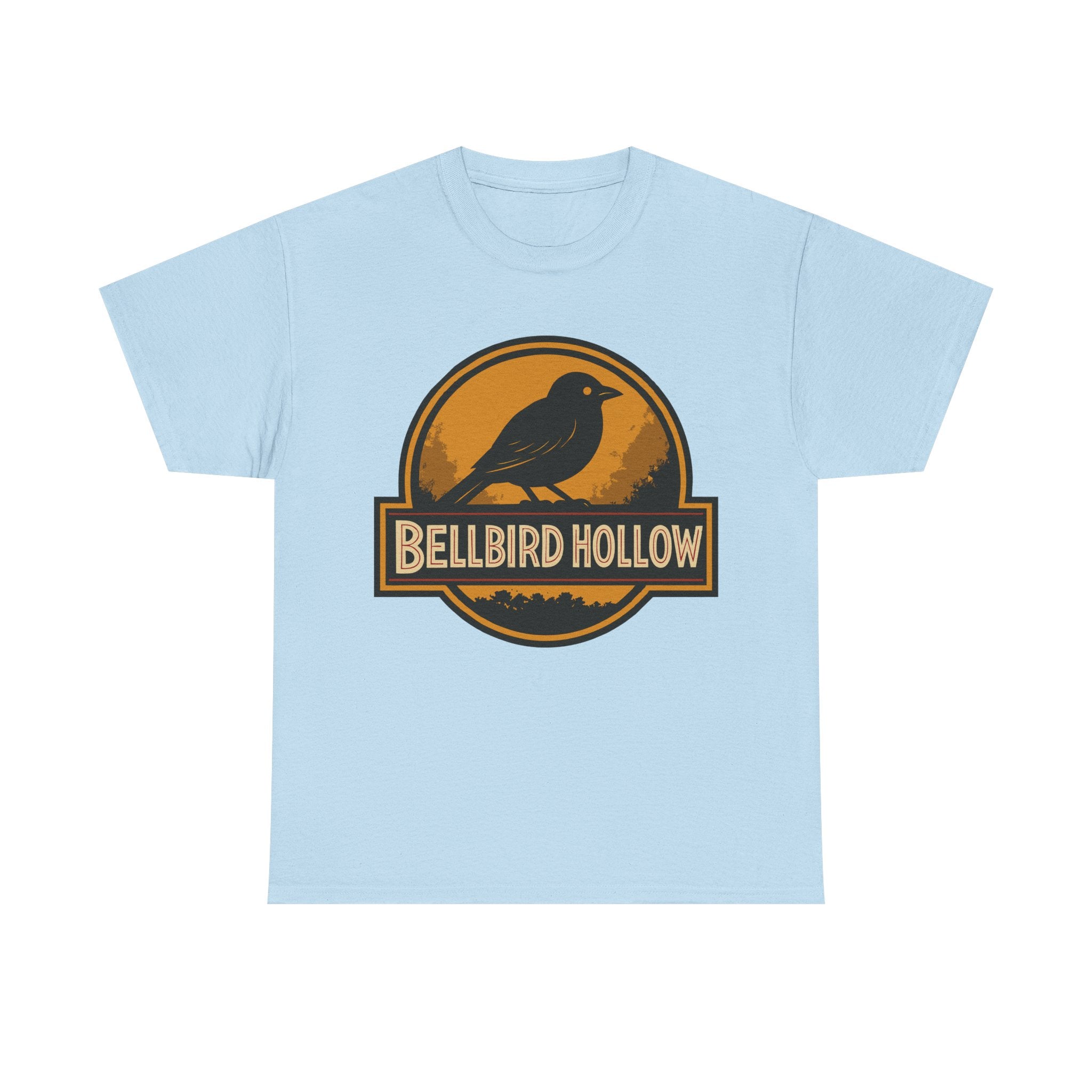 🐦🔥 Bellbird Hollow – Vintage Crest Tee 🌅🌲 (Unisex Heavy Cotton)
