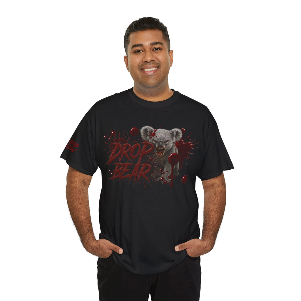 🔥🩸 Bellbird Hollow Tee – Drop Bear - Black Edition 🩸🔥 (Unisex Heavy Cotton)