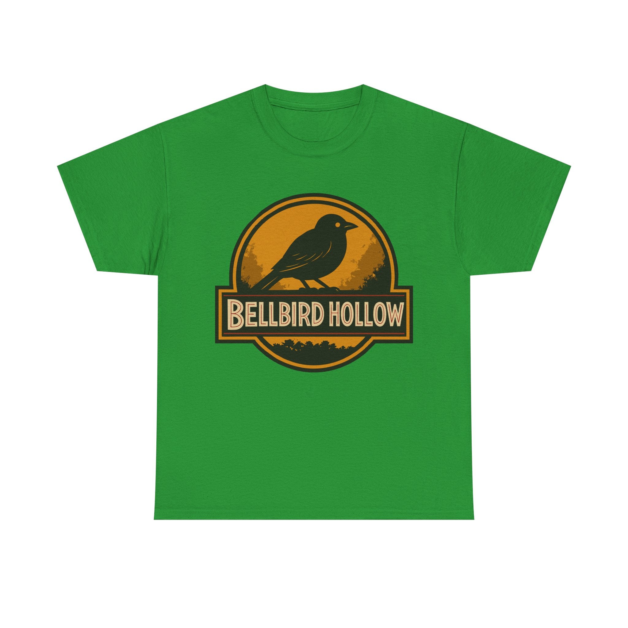 🐦🔥 Bellbird Hollow – Vintage Crest Tee 🌅🌲 (Unisex Heavy Cotton)